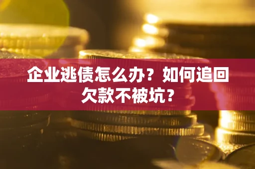 武汉企业逃债怎么办？如何追回欠款不被坑？