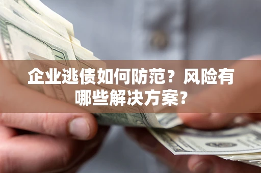 武汉企业逃债如何防范？风险有哪些解决方案？