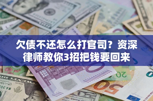 武汉欠债不还怎么打官司？资深律师教你3招把钱要回来