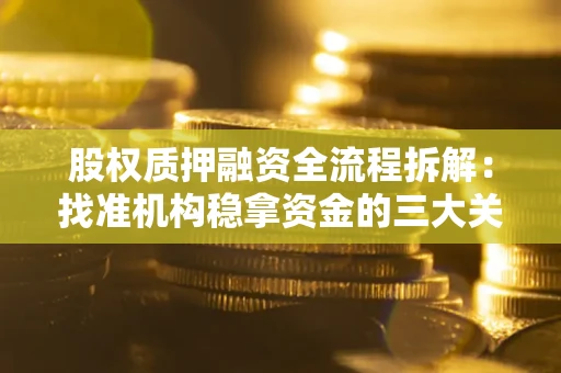 武汉股权质押融资全流程拆解：找准机构稳拿资金的三大关键