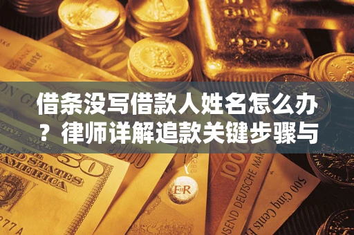 武汉借条没写借款人姓名怎么办？律师详解追款关键步骤与证据链构建
