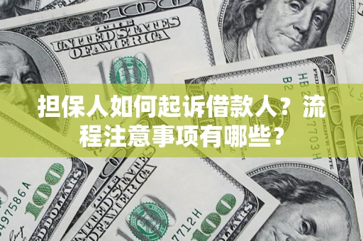 武汉担保人如何起诉借款人？流程注意事项有哪些？